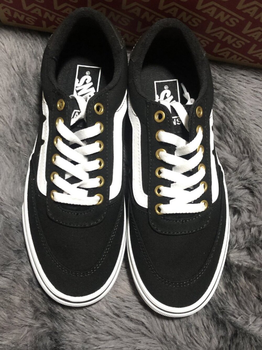 Vans Women's Skate Shoes, Size 8, Brooklyn Ls, Mono Embroidery, VN000D7UBLK - Picture 2 of 7